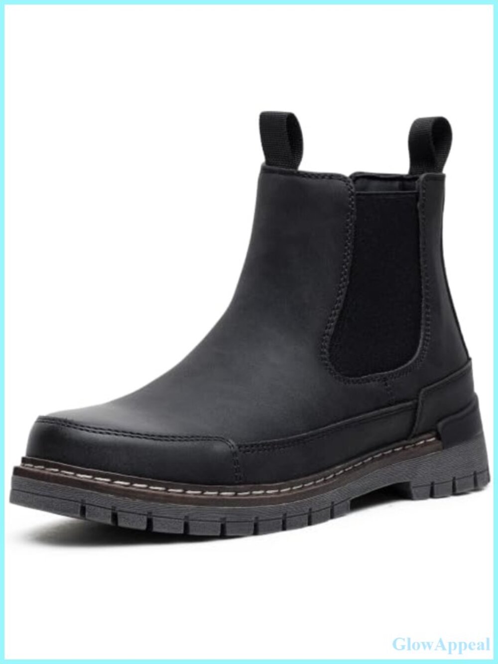 Chelsea Ankle Boots Faux Leather Pull On Lug Sole Booties
